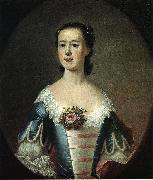 Jeremiah Theus Mrs. Thomas Lynch (Elizabeth Allston Lynch), by Swiss-American painter Jeremiah Theus. painting